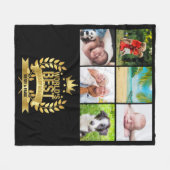 Die besten Großeltern der Welt Foto Collage Gold B Fleecedecke (Vorderseite (Horizontal))