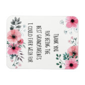 Die besten Großeltern zitieren Aquarellfarbe Rosa Magnet (Horizontal)