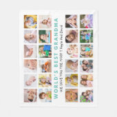 Die besten Großkinder der Welt 24 FotoCollage Fleecedecke (Vorderseite)