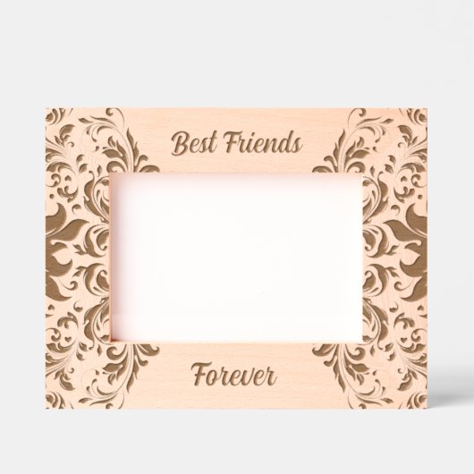 Die besten Grüße für Black Floral Wirbel Geätzte Rahmen (Vorderseite)