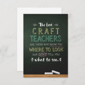 Die besten Handwerkslehrer Dankeskarte (Vorne/Hinten)