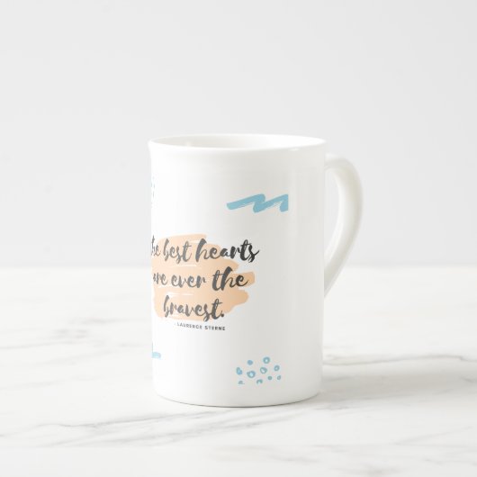 "Die besten Herz-… "Knochen-China-Tasse Porzellantasse (Vorderseite Rechts)