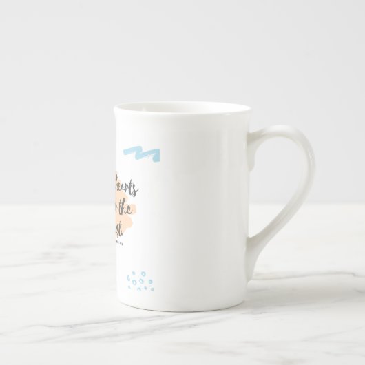 "Die besten Herz-… "Knochen-China-Tasse Porzellantasse (Rechts)