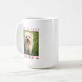 Die besten Hunde-Mama-Pet-Foto der Welt - Rosa Paw Kaffeetasse (Vorderseite Links)
