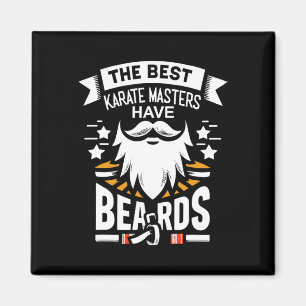 Die besten Karate-Meister haben Bärte Funny Dojo L Magnet