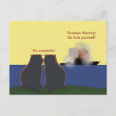 Die besten Katzen sehen sich ein russisches Spüle  Postkarte (Vorderseite)