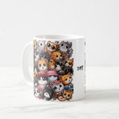 Die besten Katzenausdrücke der Welt personalisiere Kaffeetasse (Vorderseite Links)