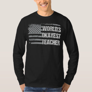 Die besten Lehrer der Welt - amerikanische Flagge  T-Shirt