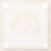 Die besten Lehrer der Welt Personalisiert Glasuntersetzer (Rückseite)