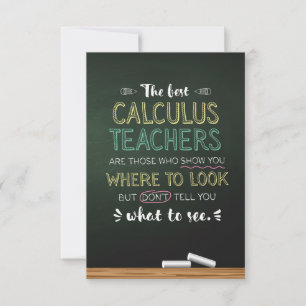 Die besten Lehrer für die Berechnung Dankeskarte