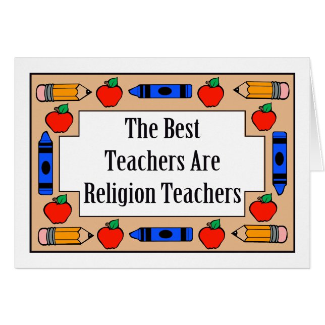 Die besten Lehrer sind Religions-Lehrer (Vorderseite (Horizontal))