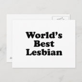 Die besten Lesben der Welt Postkarte (Vorne/Hinten)
