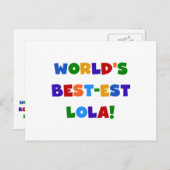 Die besten Lola-T - Shirt und -Geschenke der Welt Postkarte (Vorne/Hinten)