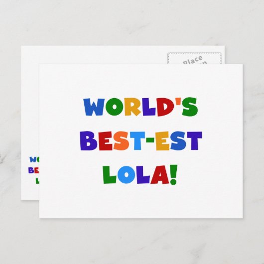 Die besten Lola-T - Shirt und -Geschenke der Welt Postkarte (Vorne/Hinten)