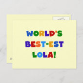 Die besten Lola-T - Shirt und -Geschenke der Welt Postkarte (Vorne/Hinten)