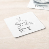 Die besten lustigen Vieh für Bauern Rechteckiger Pappuntersetzer (angewinkelt)