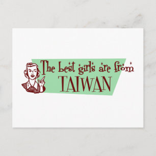Die besten Mädchen kommen aus Taiwan Postkarte