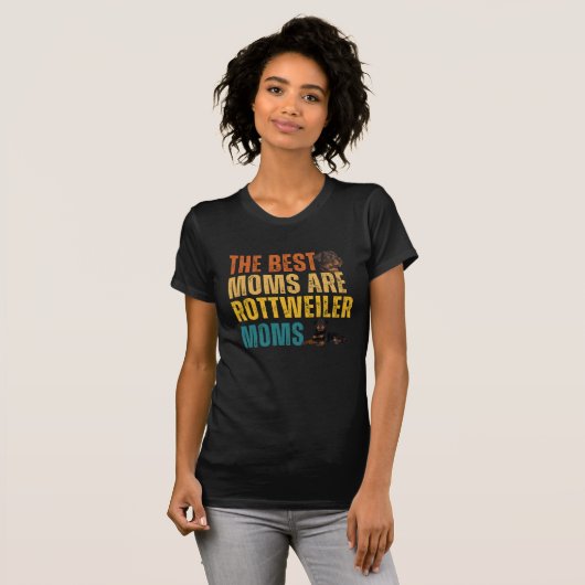 Die besten Mamas sind Rottweiler-Mamas T-Shirt (Vorne ganz)
