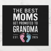 Die besten Mamas werden für Oma Est 2025 beworben Bierflaschenetikett (Einzelnes Label)