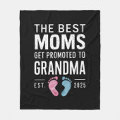 Die besten Mamas werden für Oma Est 2025 beworben Fleecedecke (Vorderseite)