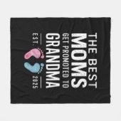 Die besten Mamas werden für Oma Est 2025 beworben Fleecedecke (Vorderseite (Horizontal))