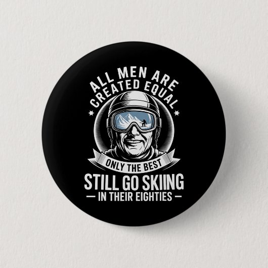 Die besten Männer gehen immer noch Ski fahren in i Button (Vorderseite)