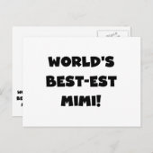 Die besten Mimi-Black-Text-T - Shirt und Geschenke Postkarte (Vorne/Hinten)