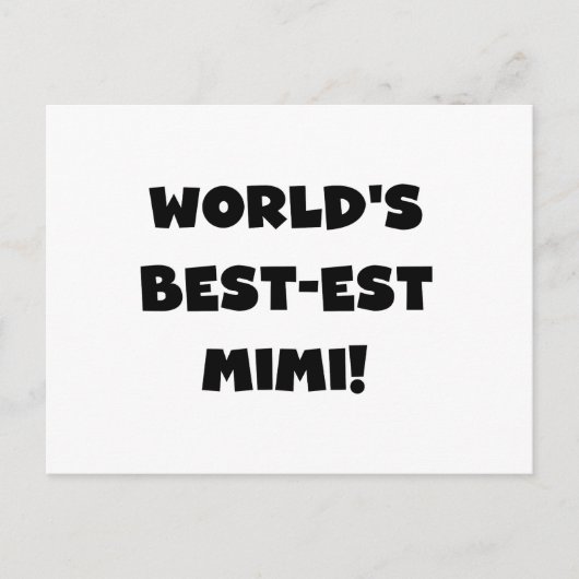 Die besten Mimi-Black-Text-T - Shirt und Geschenke Postkarte (Vorderseite)