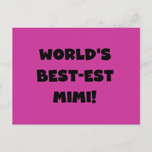 Die besten Mimi-Black-Text-T - Shirt und Geschenke Postkarte (Vorderseite)