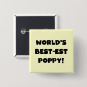 Die besten Mohngeschenke der Black Text World Button (Vorne & Hinten)