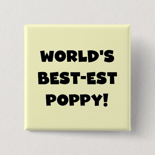 Die besten Mohngeschenke der Black Text World Button (Vorderseite)