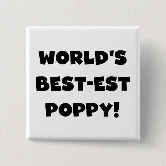 Die besten Mohngeschenke der Black Text World Button (Vorderseite)