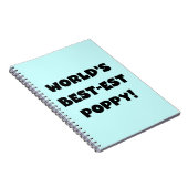 Die besten Mohngeschenke der Black Text World Notizblock (Rechte Seite)