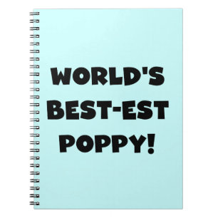 Die besten Mohngeschenke der Black Text World Notizblock