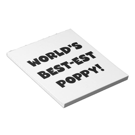 Die besten Mohngeschenke der Black Text World Notizblock (angewinkelt)