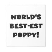 Die besten Mohngeschenke der Black Text World Notizblock (Vorderseite)