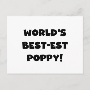 Die besten Mohngeschenke der Black Text World Postkarte