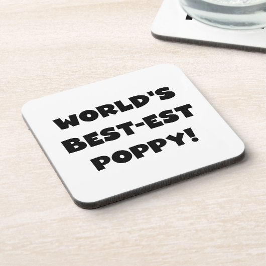 Die besten Mohngeschenke der Black Text World Untersetzer (Linke Seite)