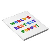 Die besten Mohngeschenke der Welt in hellen Farben Notizblock (angewinkelt)