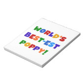Die besten Mohngeschenke der Welt in hellen Farben Notizblock (Rotiert)