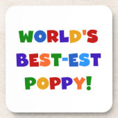 Die besten Mohngeschenke der Welt in hellen Farben Untersetzer (Vorderseite)