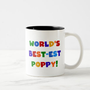 Die besten Mohngeschenke der Welt in hellen Farben Zweifarbige Tasse