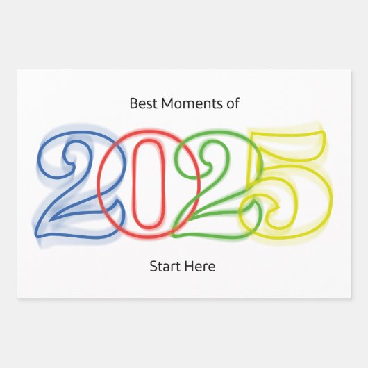 Die besten Momente des Jahres 2025 beginnen hier Geschenkpapier Set (Vorderseite)