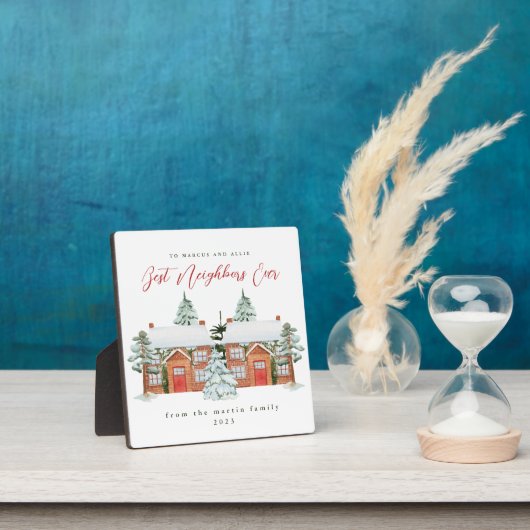 Die besten Nachbarn je Illustrierten Zuhause Weihn Fotoplatte (InSitu)