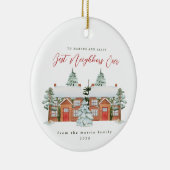 Die besten Nachbarn je Illustrierten Zuhause Weihn Keramik Ornament (Rechts)