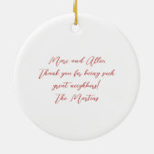 Die besten Nachbarn je Illustrierten Zuhause Weihn Keramik Ornament (Hinten)