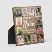 Die besten Nana-12-Fotocollage-Großkinder der Welt Fotoplatte (Vorderseite)
