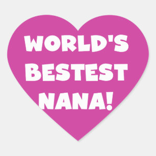 Die besten Nana Black und White Tshirts der Welt Herz-Aufkleber