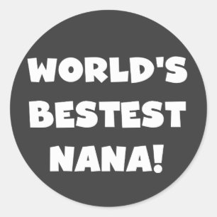 Die besten Nana Black und White Tshirts der Welt Runder Aufkleber