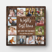 Die besten Nana Grandkids 12 FotoCollage Fotoplatte (Vorderseite)